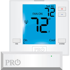 PRO1 IAQ INC T731W PRO1 IAQ Wireless PTAC Thermostat, Non-Programmable, 2H/1C or 1H/1C image.